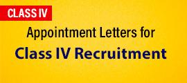 Appointment Letter Grade-IV